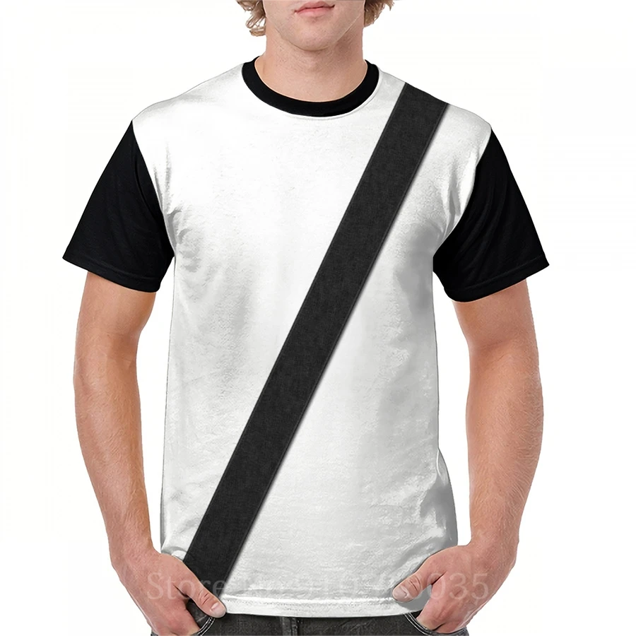 Футболка Мужская/женская с забавным принтом топ ремнем безопасности и кляпом