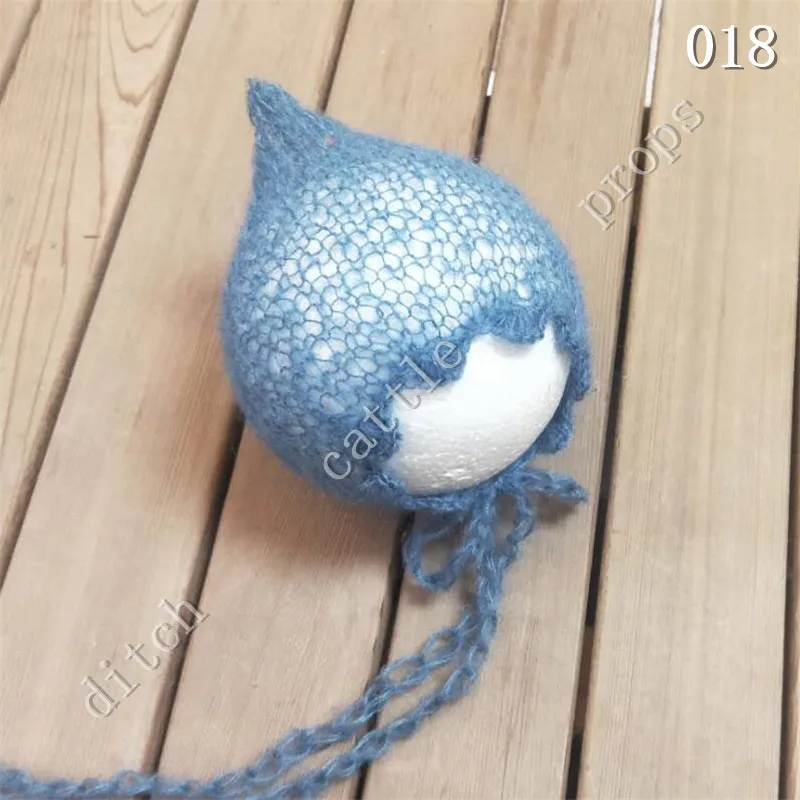 Newborn photography props Handcraft Baby hand Knit Mohair Bonnet on Shower Gift Photography Props hats | Детская одежда и обувь