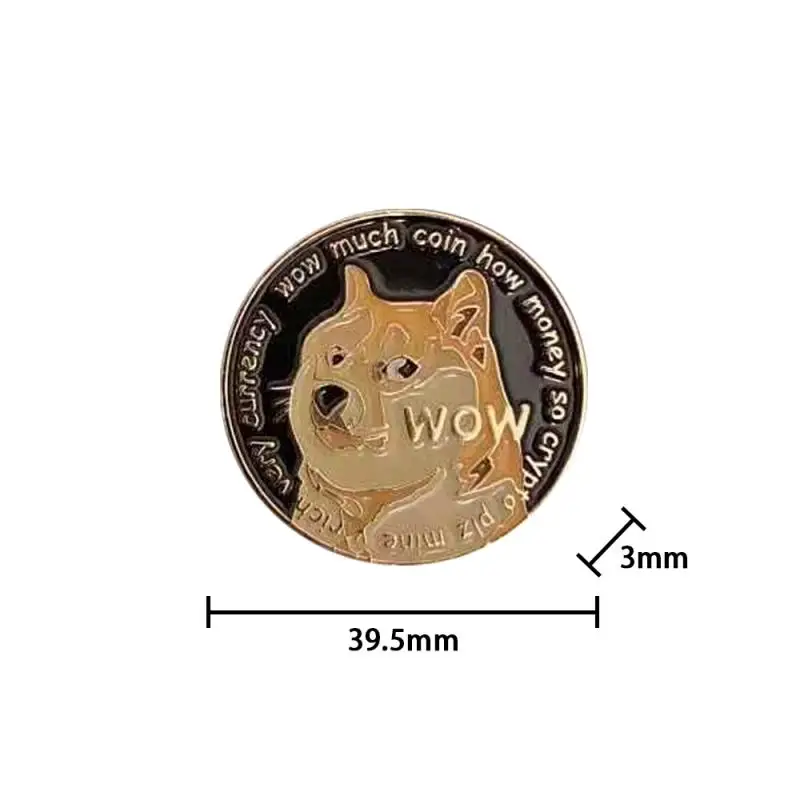 

Creative Dogecoin Bitcoin Coin Electroplating Zinc Alloy Commemorative Coin Imitation Metal Digital Currency Home Decoration