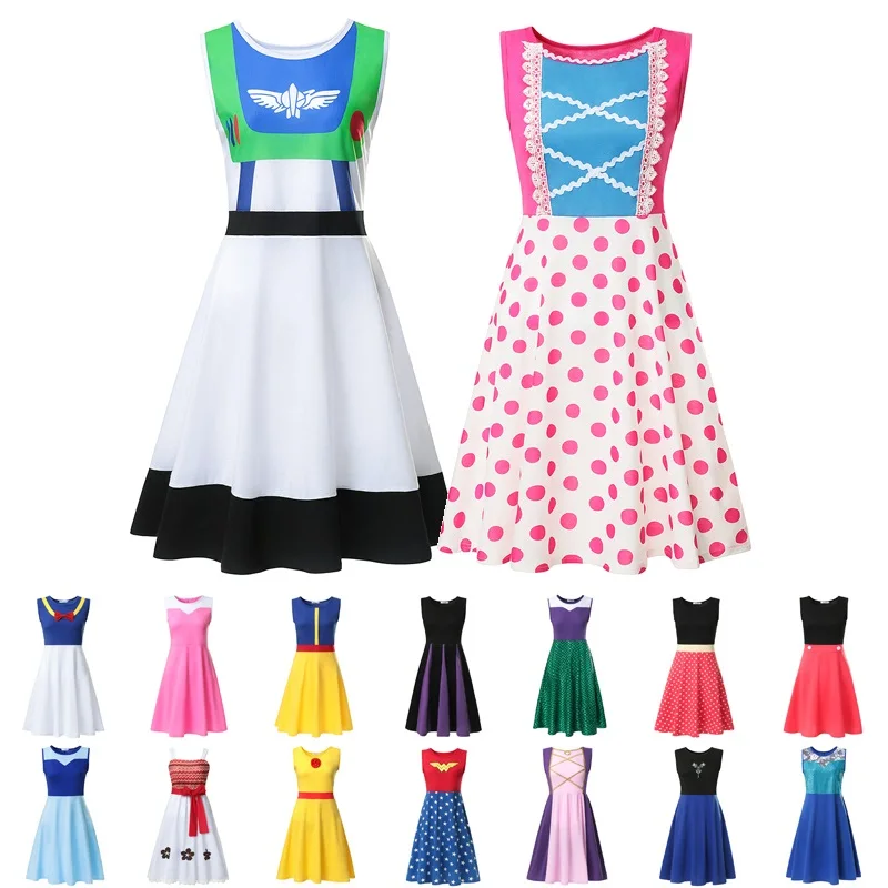 VOGUEON мама дочка одежда Повседневная Женская Туника Сарафан аккуратно вибрирует