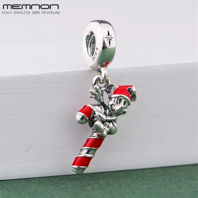 Шармы-подвески Memnon из серебра 925 пробы с мультяшным рождественским Санта-Клаусом