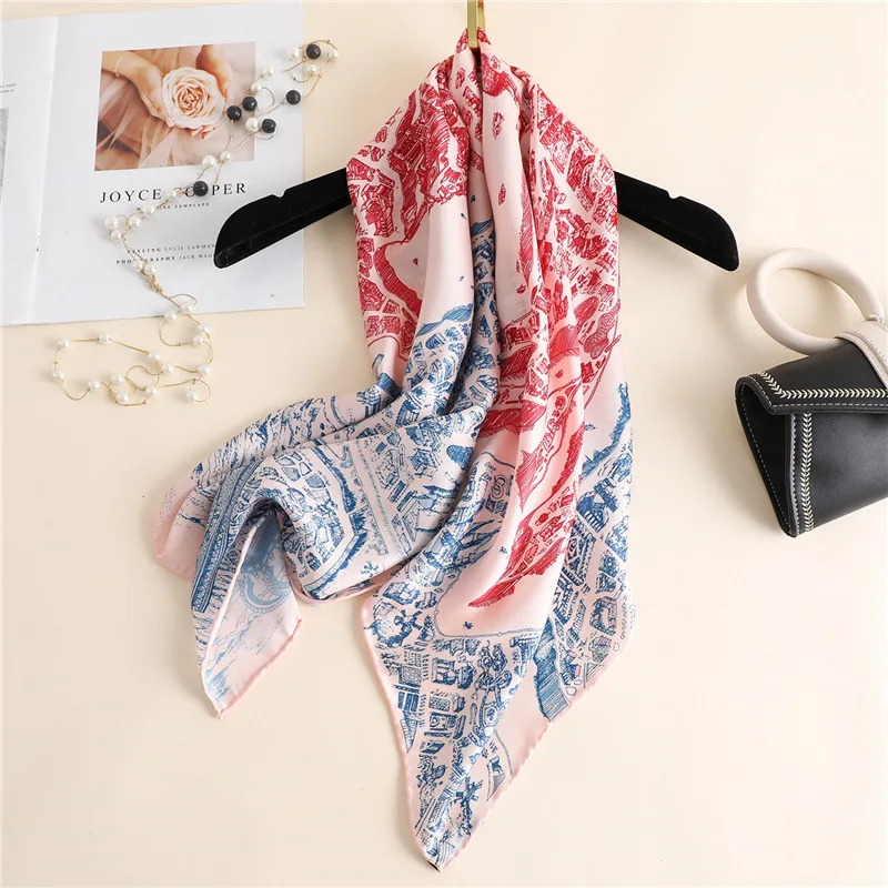 

Mulberry Scarf Women Silk Scarf Luxury Shawl Scarves Beach Cover-ups Bandana Hijabs Bufand de seda Foulard en soie solar playa