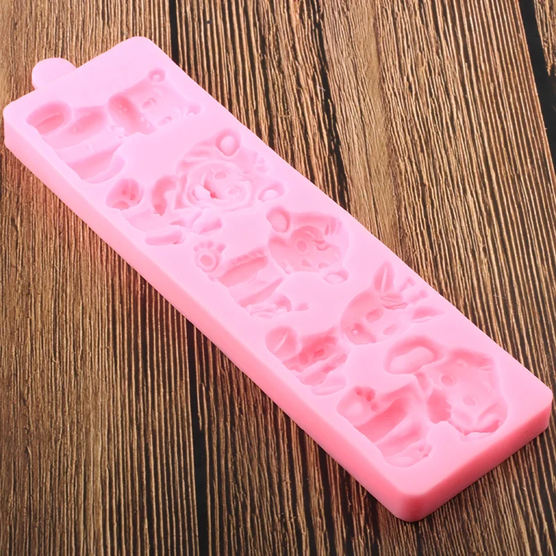 Силиконовые формы в виде джунглей животных Лев слон помадка форма детские