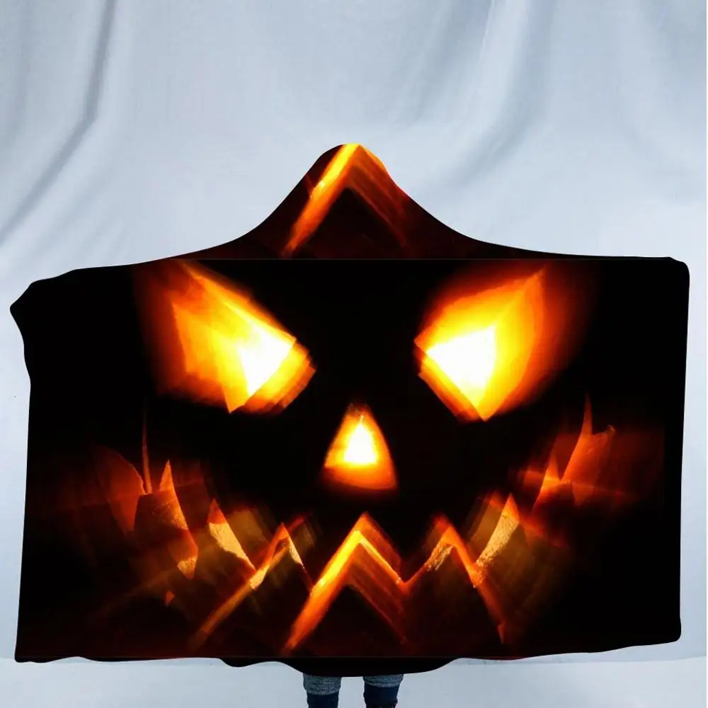 

NEW Halloween Pumpkin Tippet Pattern Wear Cap Home Scarves Children's Neckerchief Blanket Hooded Covers Shawl Tippet Foulards