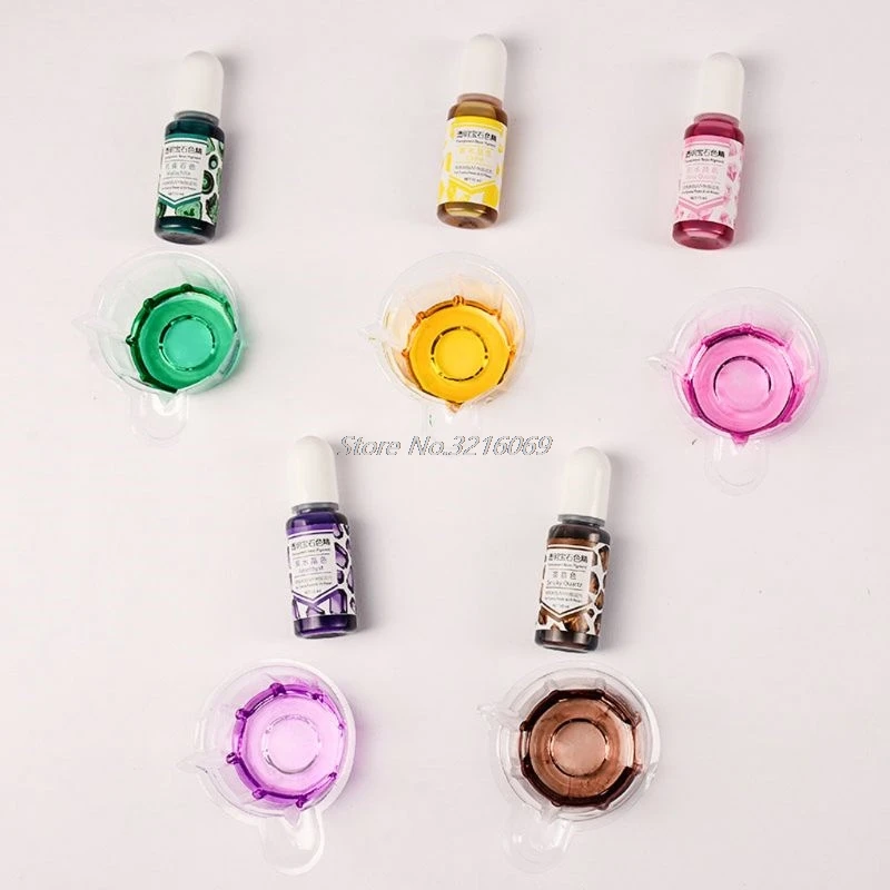 24 цвета эпоксидная смола УФ драгоценный камень пигментная жидкость полимерная