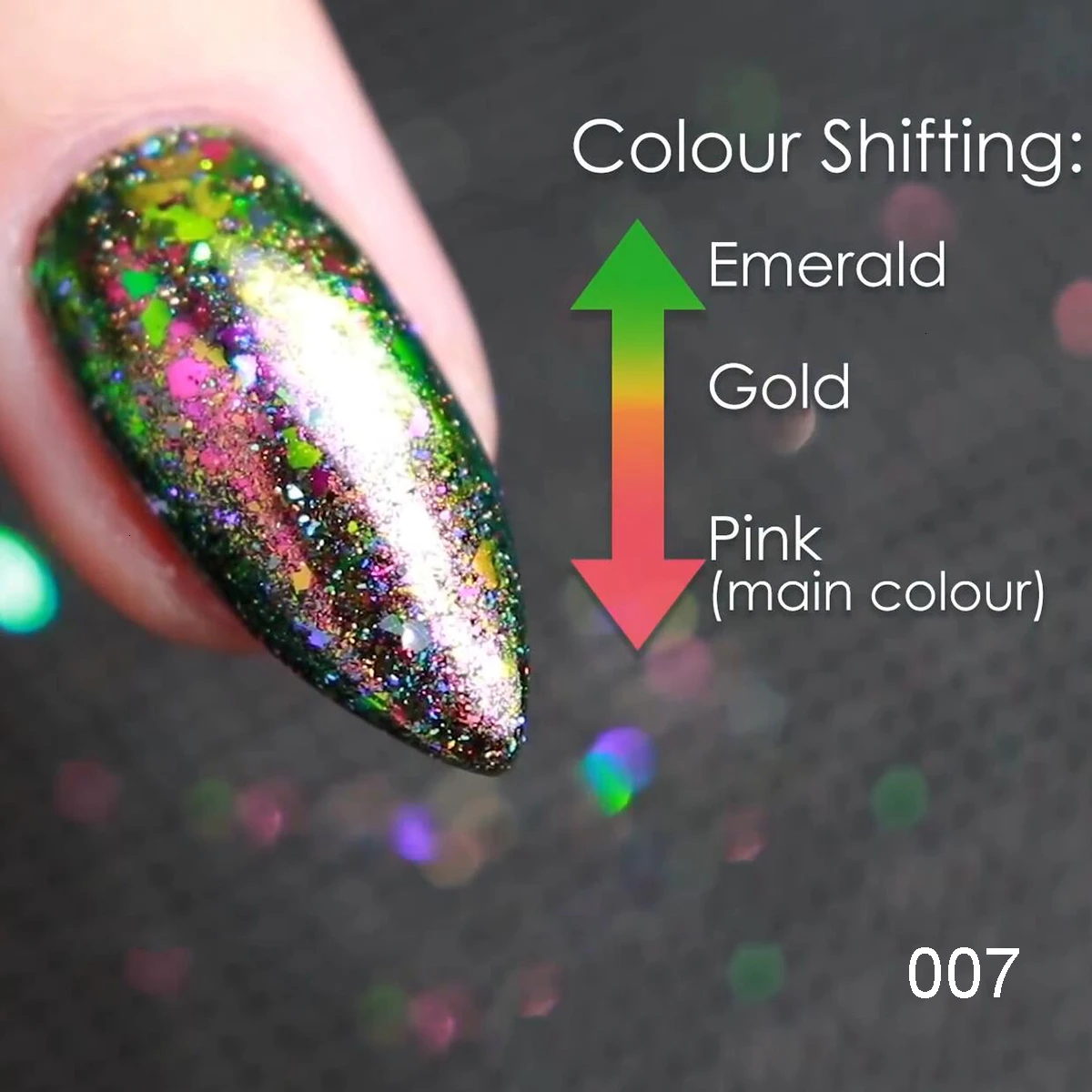 BeautyBigBang, 0,2 г, хамелеон, лак для ногтей, неровные блестки, порошок кораллового цвета, блестки, маникюрные украшения ногти, блестки