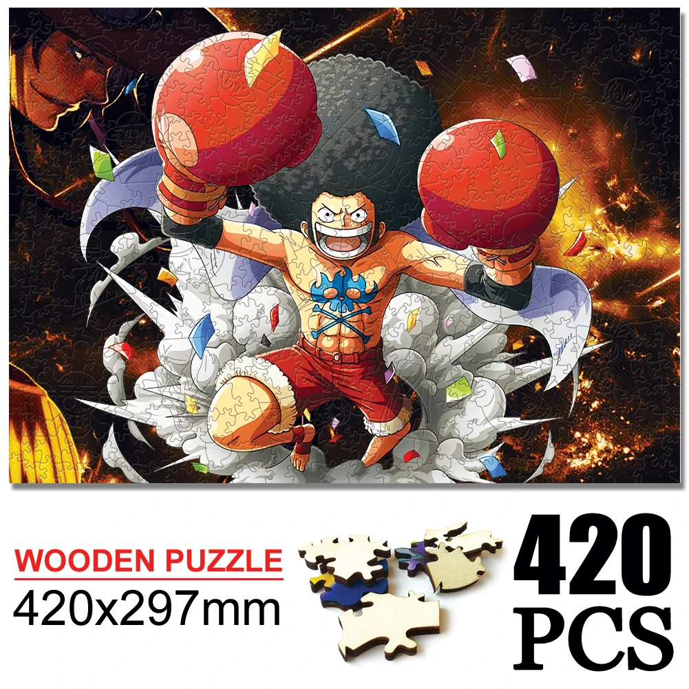 Креативные деревянные пазлы из аниме головоломки развивающие игрушки для детей