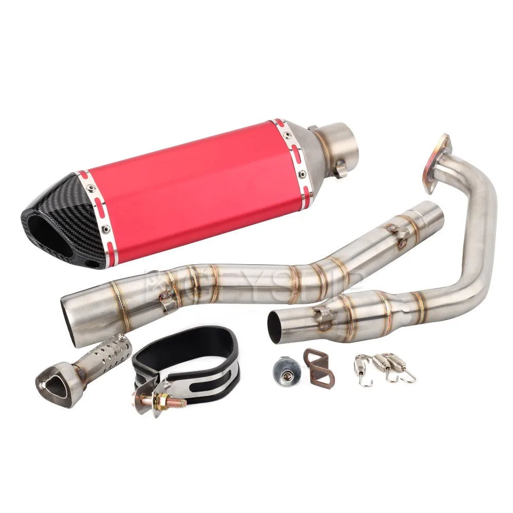 E Для Yamaha YZF R125 R15 V3 YZF-R125 YZF R15 V3 Escape Slip-on мотоцикл Akrapovic выхлопная и Соединительная труба - Цвет: E