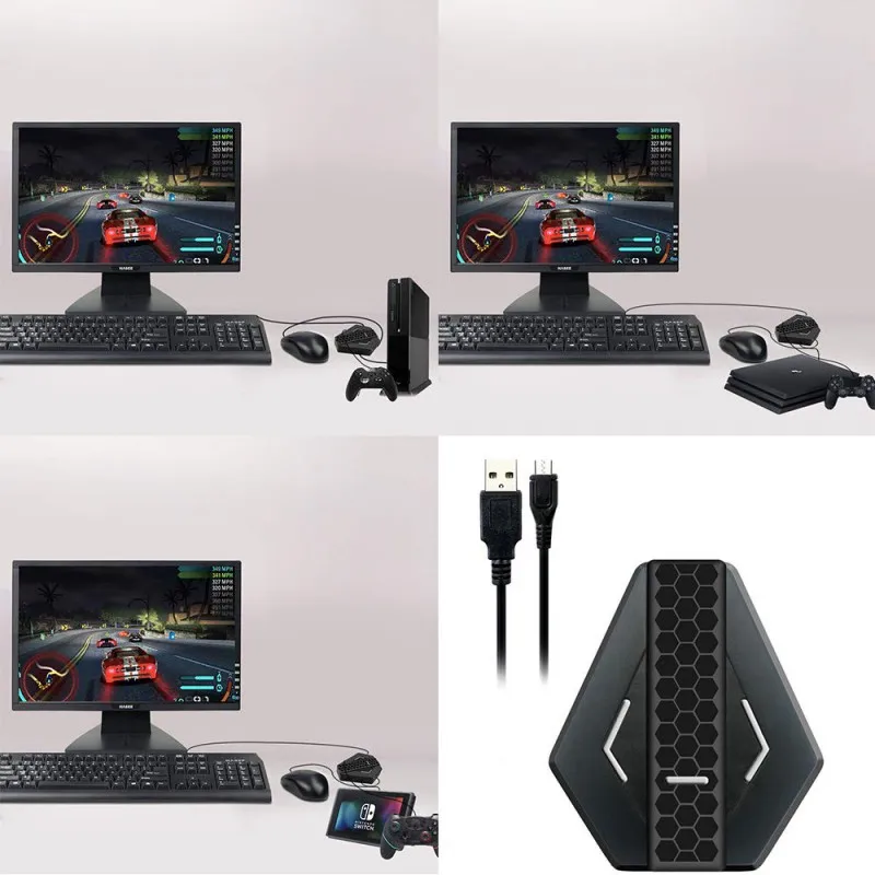 Конвертер клавиатуры и переходник для мыши P4/P3/Xbox One/Xbox 360/Nintendo Switch Plug And