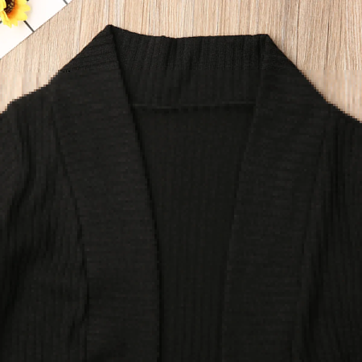 Вязаный свитер для маленьких девочек кардиган пальто Топ с длинным рукавом