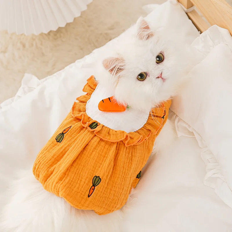 

Dog Clothes Carrot Pet Clothing for Dogs Super Small Cute Vest Cartoon Print Puppy Autumn Winter Colorful Girl Ropa Para Perro