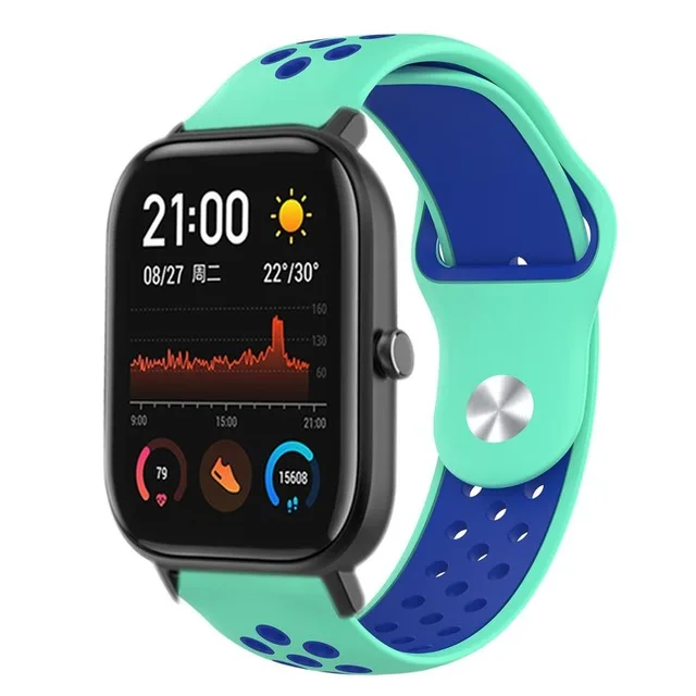 Силиконовый ремешок для Xiaomi Huami AMAZFIT GTS Smart Watch Band 20 мм для Amazfit GTR 42 мм браслеты Correa - Цвет: 6