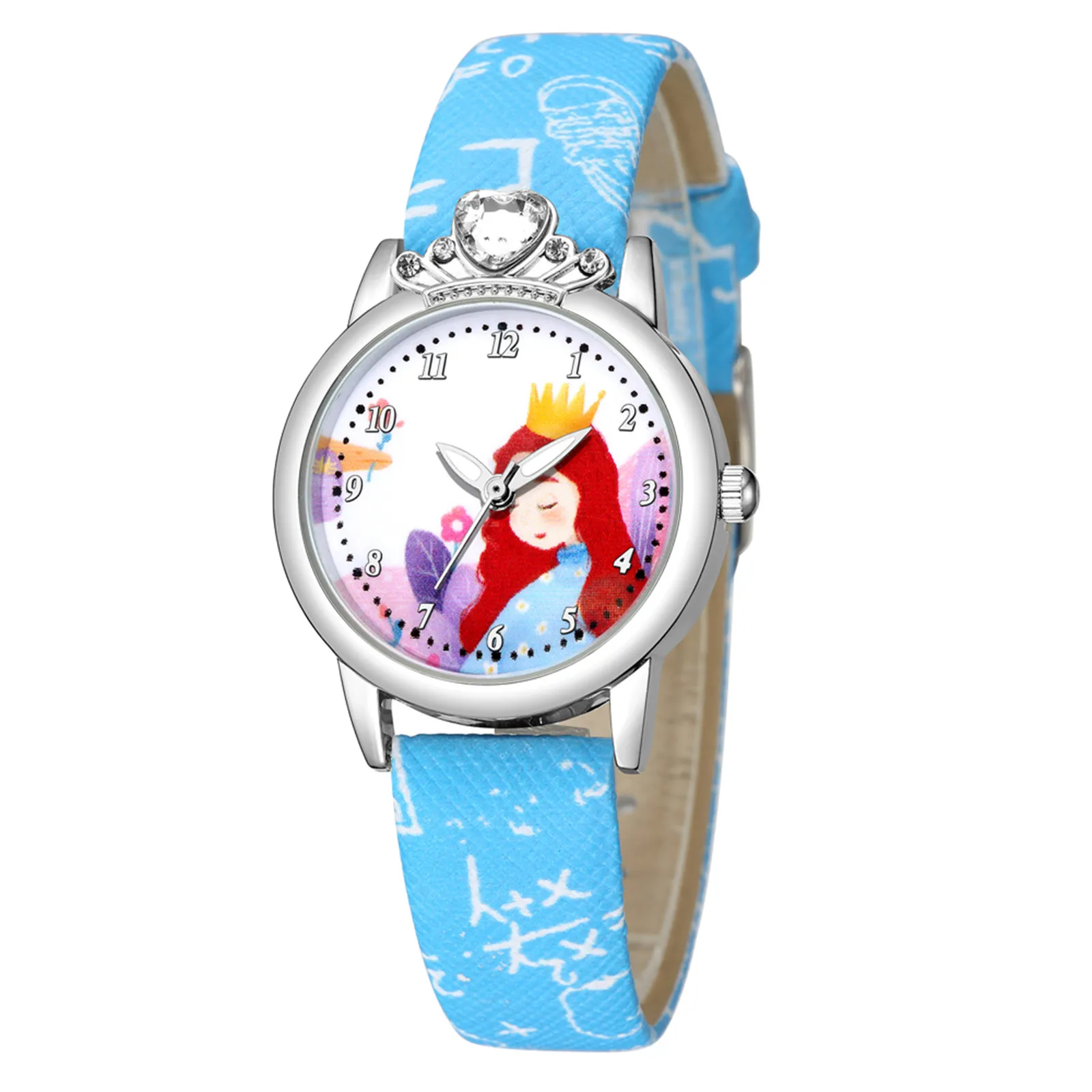 

Relief Trend Fashion Sports Children Delicate Pattern Quartz Girl Watch Brand Waterproof Love Heart Diamond Luminous Hands Gift