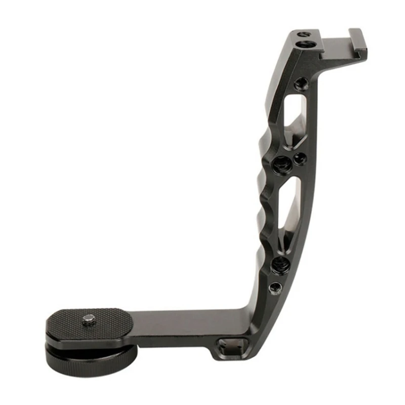 

DH-03 Aluminium Alloy L Type Microphone Stand Bracket Handle Grip Transmount Compatible with DJI Ronin S Stabilizer