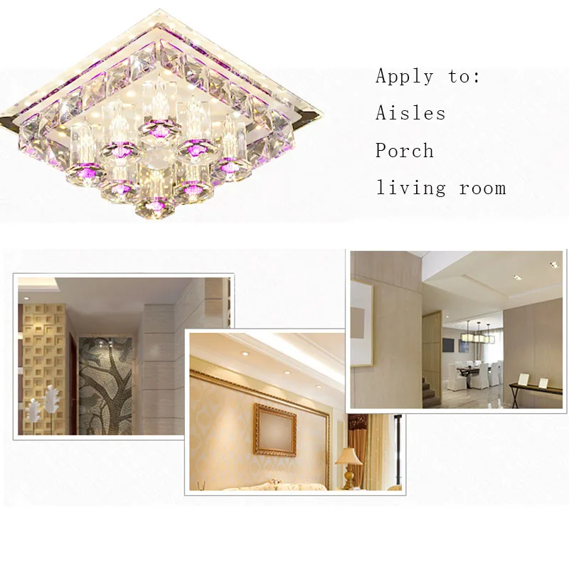 Современные Круглые Хрустальные потолочные светильники освещение для прихожей