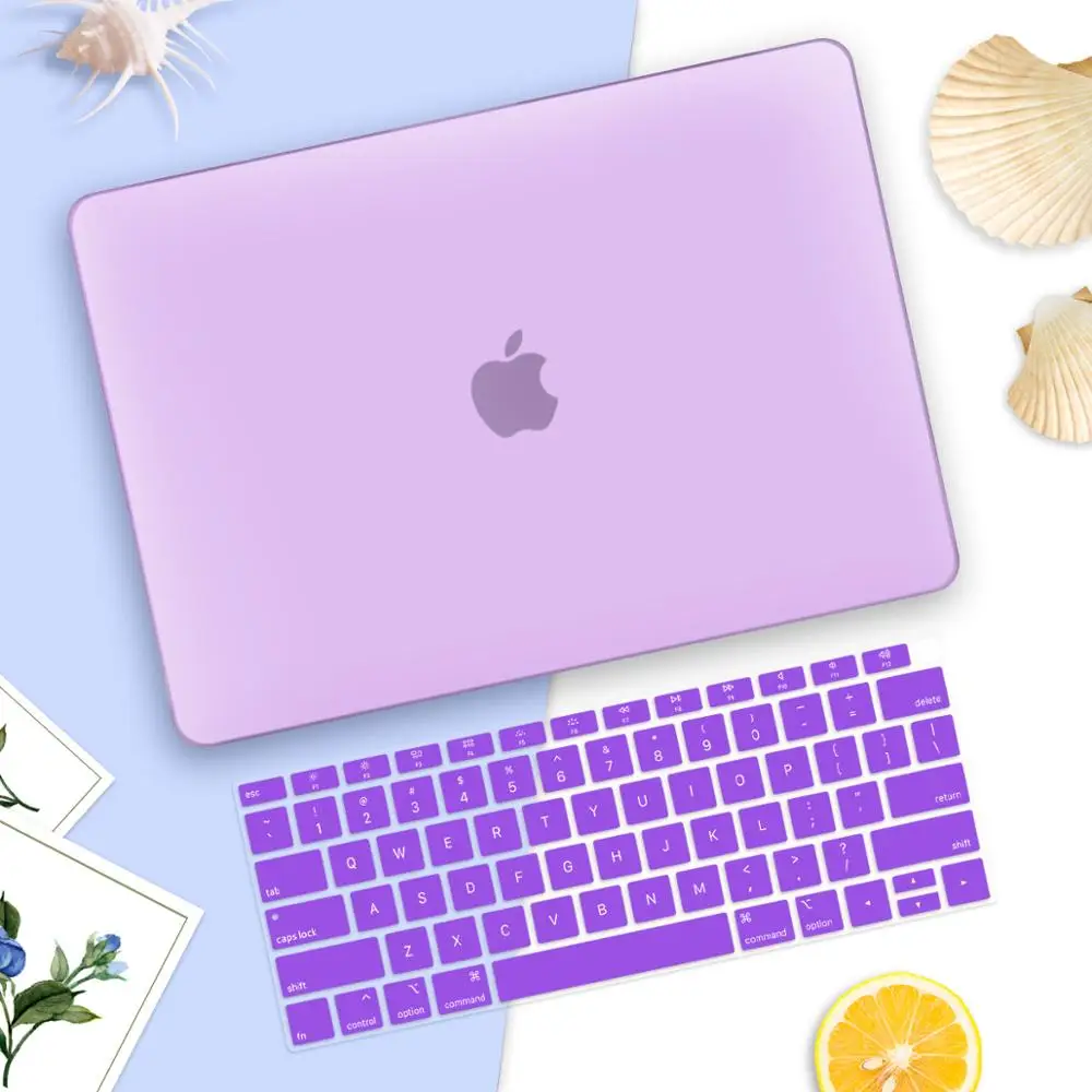 Матовый Жесткий чехол для Iphone, для Ipad, для Ipad Mini Air 13 A1932 retina 13 15 A1502 A1398 Pro 13," 15,4" 1" с сенсорной панелью A2159 A1989 A2141 - Цвет: Purple