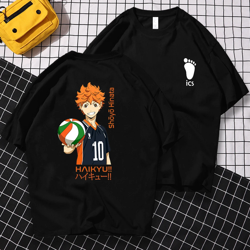 

Haikyuu Hinata Print Cool T-Shirts Mens Anime Harajuku T Shirt Hip Hop Casual Fashion Tops Summer Hot Brand Men Tee Shirts