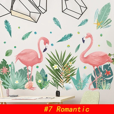 Flamingo Queen Wall Stickers Home Decor Living Room Bedroom Kids Girls Room Nursery Decoration Art Murals Baseboard Vinyl Decals - Цвет: 126X54CM
