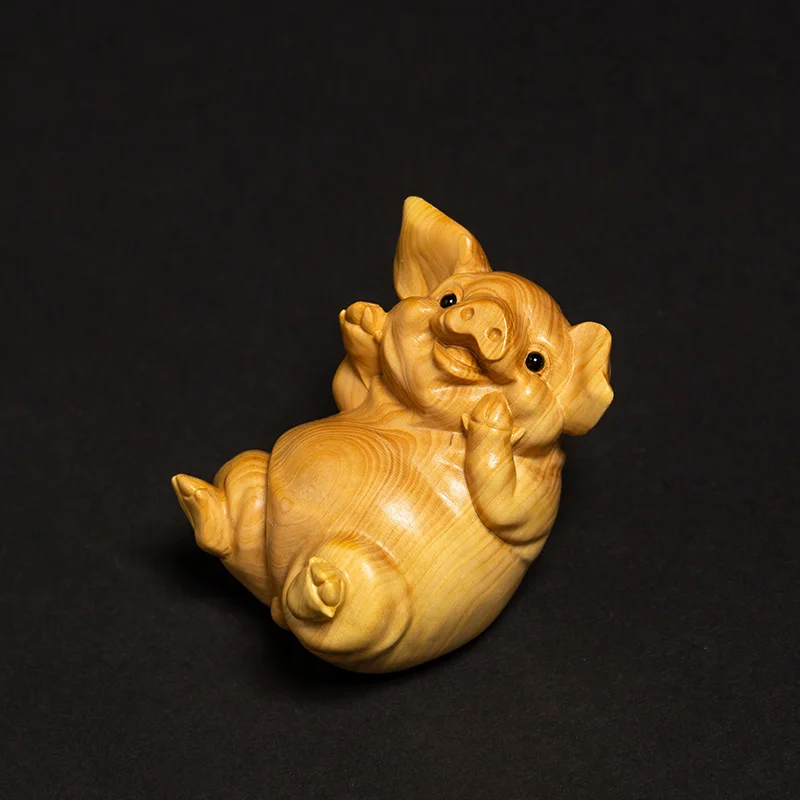Китайская статуя животного из 4 свиней ручная работа украшение для дома