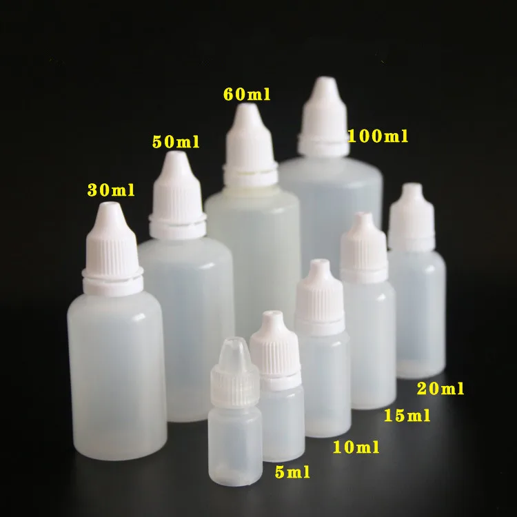 

2ml 5ml 10ml 20ml 30ml 50ml Clear Liquid Plastic Dropper Bottles DIY Painting Oil Storage Small Pigment Containers Packaging