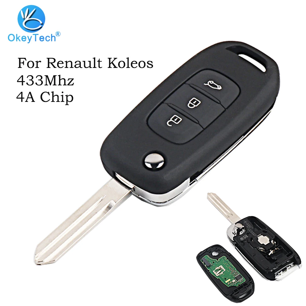 OkeyTech дистанционный складной Автомобильный ключ для Renault Koleos Новое поступление 3