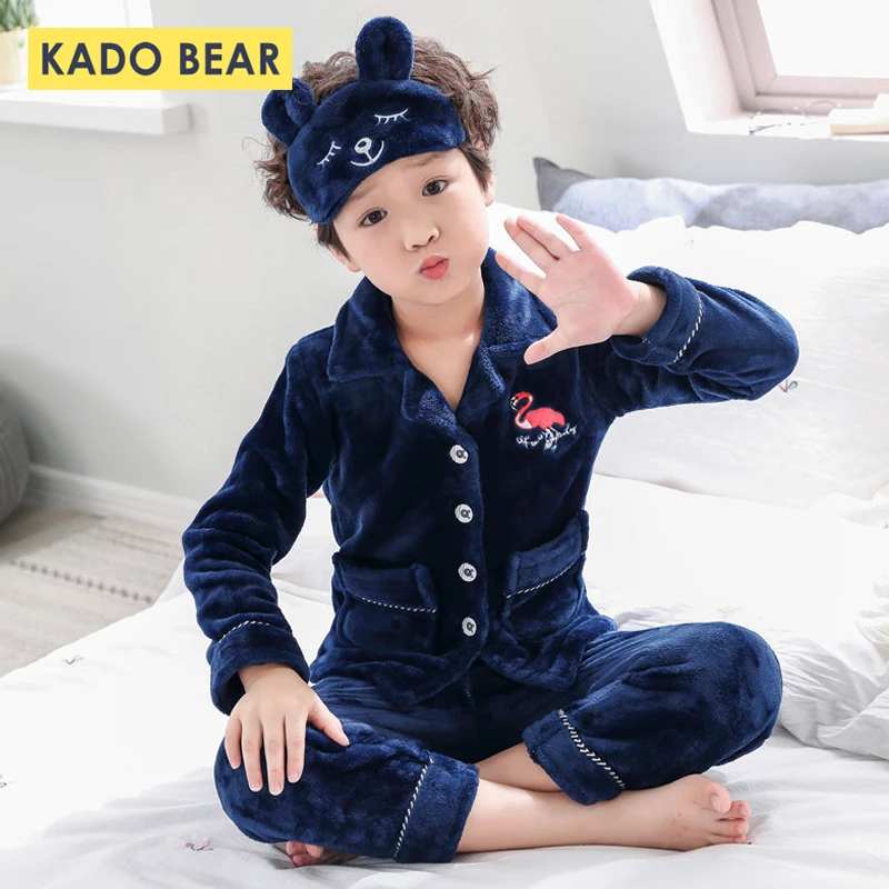 Детская Фланелевая пижама с фламинго мехом для маленьких мальчиков и девочек