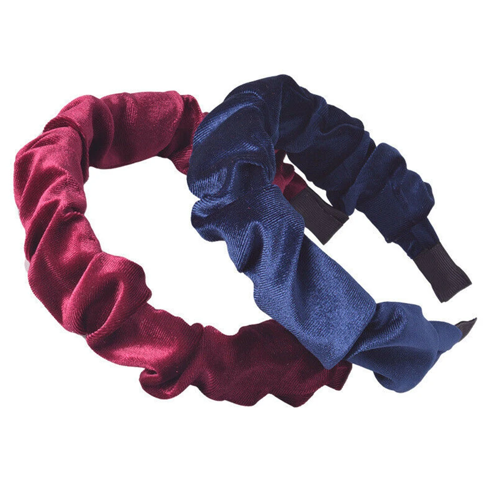 Женский бархатный ободок в Корейском стиле винтажный тюрбан простой