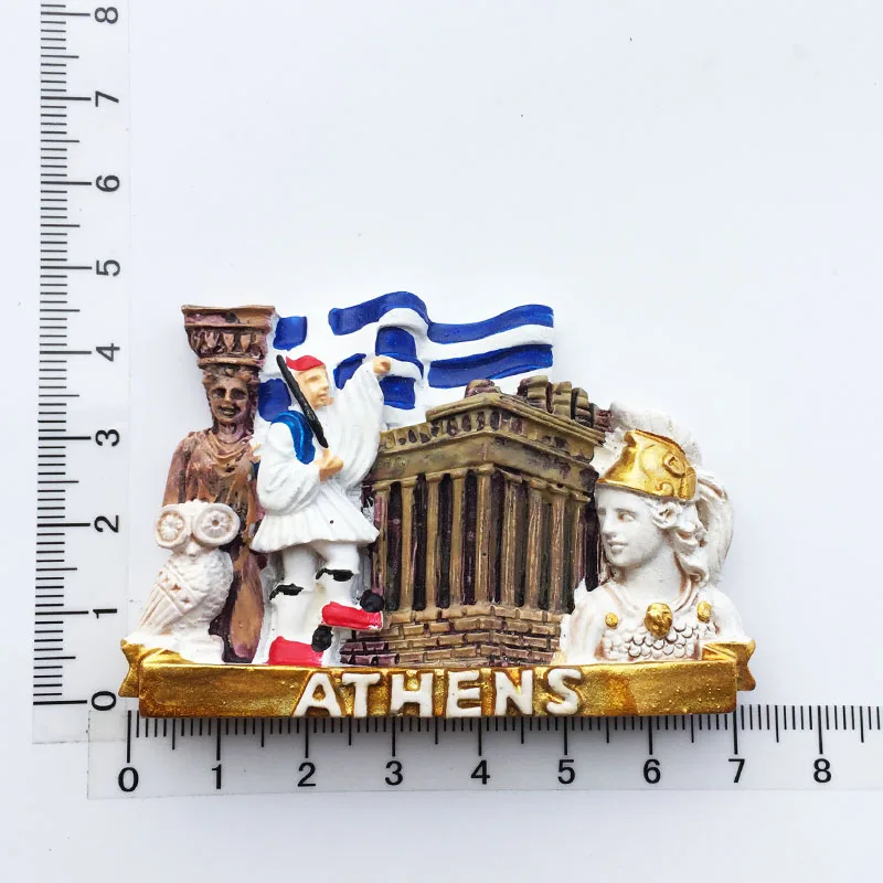 

(Athens, Greece)Fridge Magnet,Creative,Travel,Commemorate,Crafts,3D,Ornaments,Magnetism,Resin Material,Refrigerator Stickers