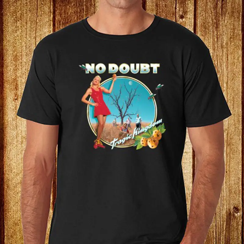

New NO DOUBT Tragic Kingdom American Rock Band Men's Black T-Shirt Size S-3XL Hip Hop Clothing Cotton Short Sleeve T Shirt