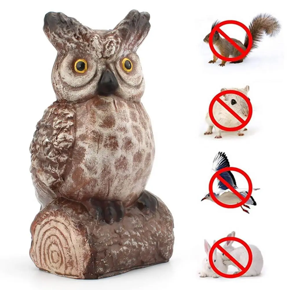 

Миниатюрная Фигурка Совы, искусственная полимерная мини-фигурка совы для украшения сада, двора, отпугиватель животных