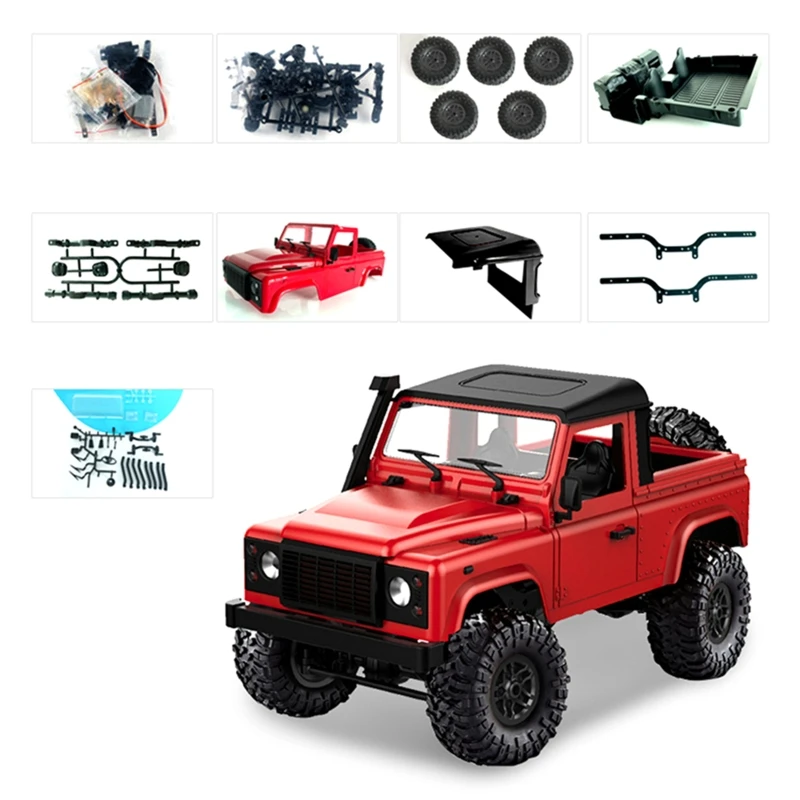 

2.4G 1:12 Scale Pickup 4WD RC Rock Crawler Car DIY Assembly RC Vehicle Kit DXAD