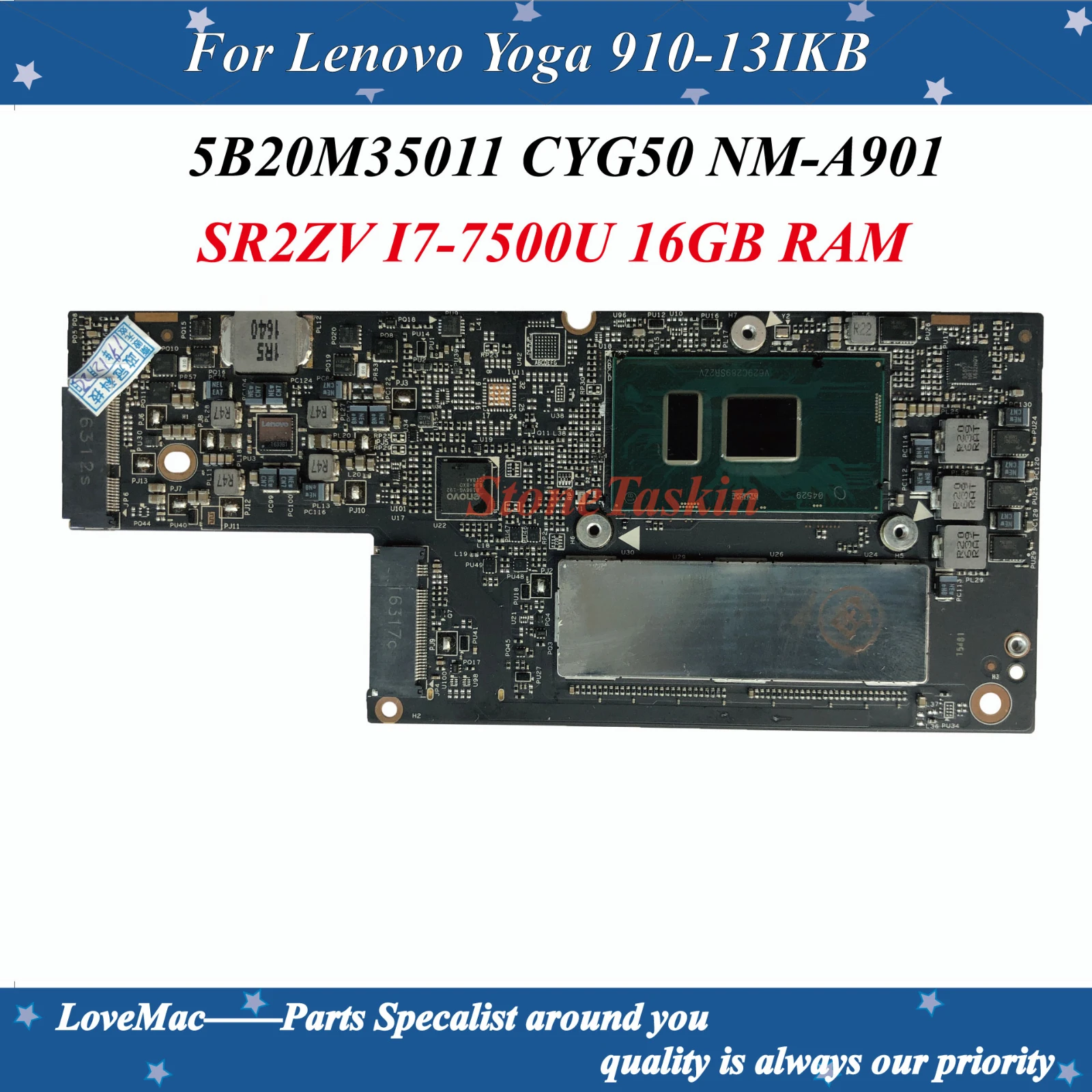 Оптовая продажа материнская плата 5B20M35011 CYG50 для ноутбука Lenovo Yoga 910 13IKB 13 3 дюйма SR2ZV