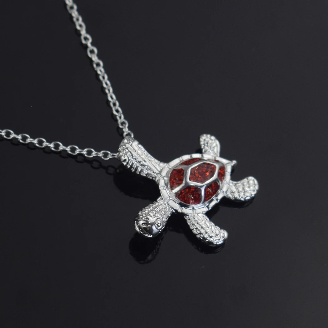 

Fashion Blue Sea Turtle Necklaces for Women Female Animal Pendant Necklace Ocean Beach Jewelry Holiday Christmas Gift (5 Colors)