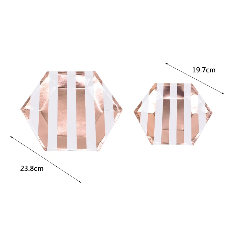 Вечерние одноразовые столовые приборы из розового золота бумажный стаканчик в