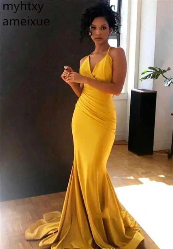 

2021 New Straps Evening Dresses Sexy South African Black Girls Wear Formal Party Prom Gowns Custom Made Plus Size Robe De Soiree