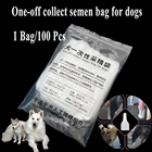 100 шт. одноразовая коллекция спермы для искусственного осеменения, одноразовый мешок для хранения спермы, клиника для хранения собак, семинальная жидкость для домашних питомцев