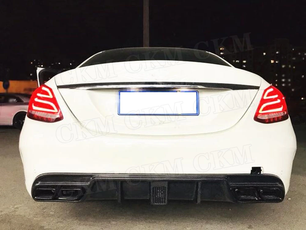 Задний спойлер из углеродного волокна для Mercedes Benz C class W205 Sedan 4 двери C180 C200 C300 C63- защита Бампера
