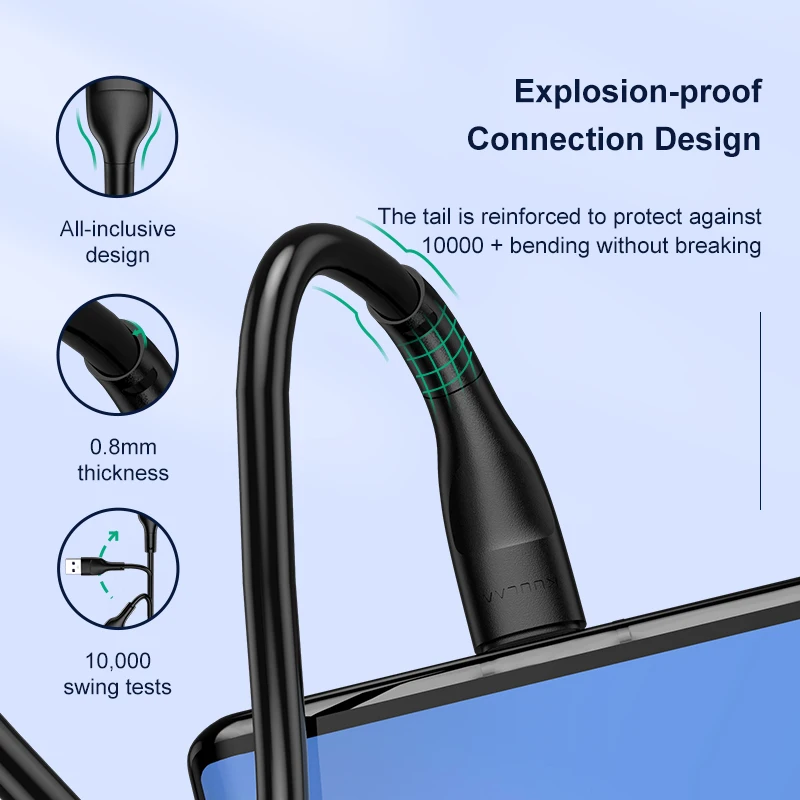 Micro USB-кабель KUULAA 2 4 А шнур для быстрой зарядки Samsung J7 Redmi Note 5 Pro Android |