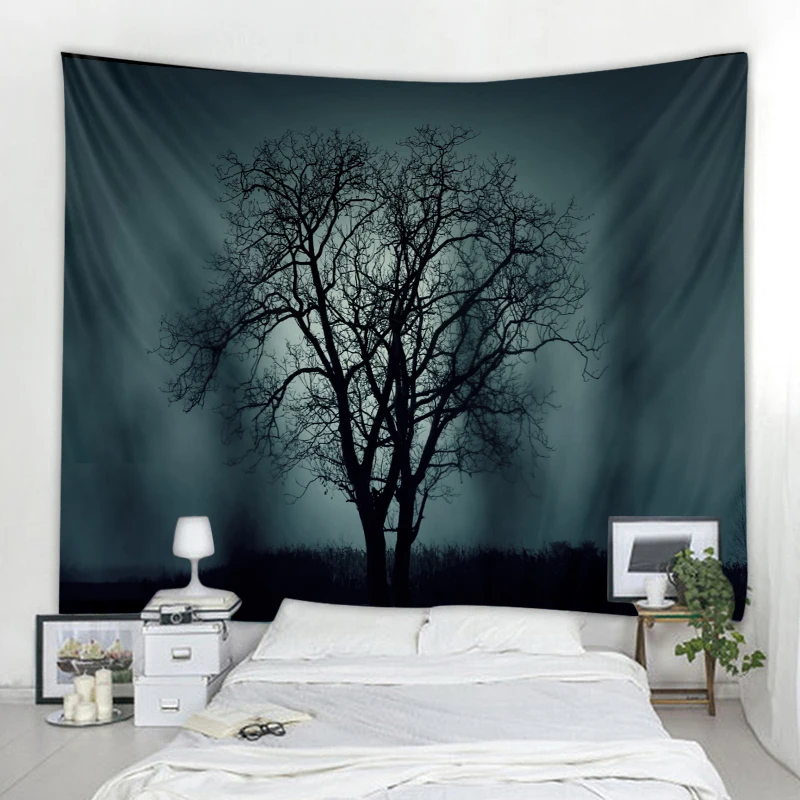 

Forest tree tapestry night sky forest tree tapestry bohemian hippie wall hanging party home decoration tapestry