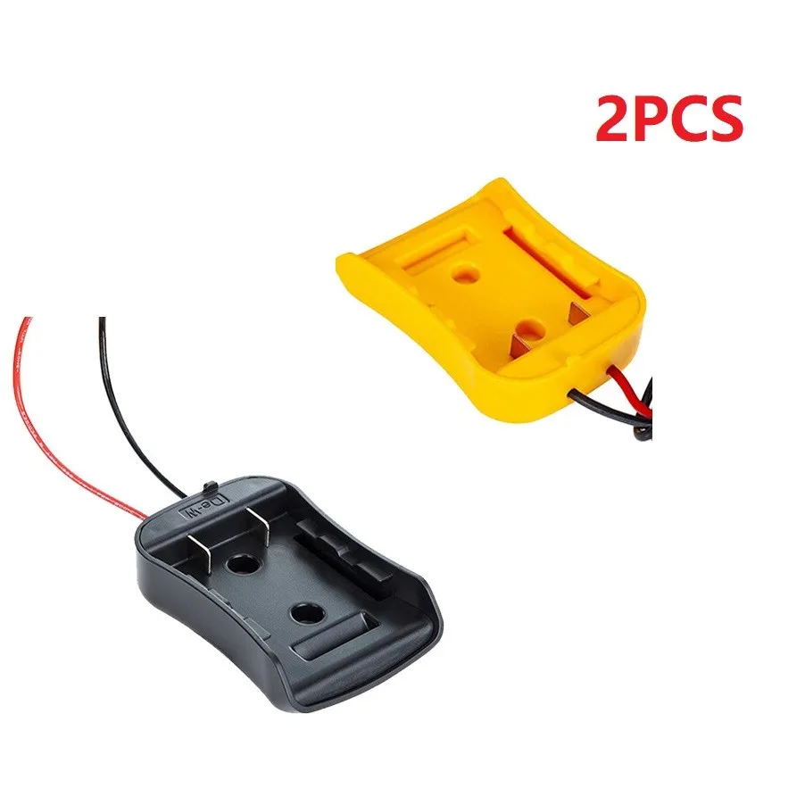 

2PCS Battery Converter Battery Adapter Dewat 14.4V/18V/20V Lithium Battery DIY Converter Dock Power Connector 12 Gauge