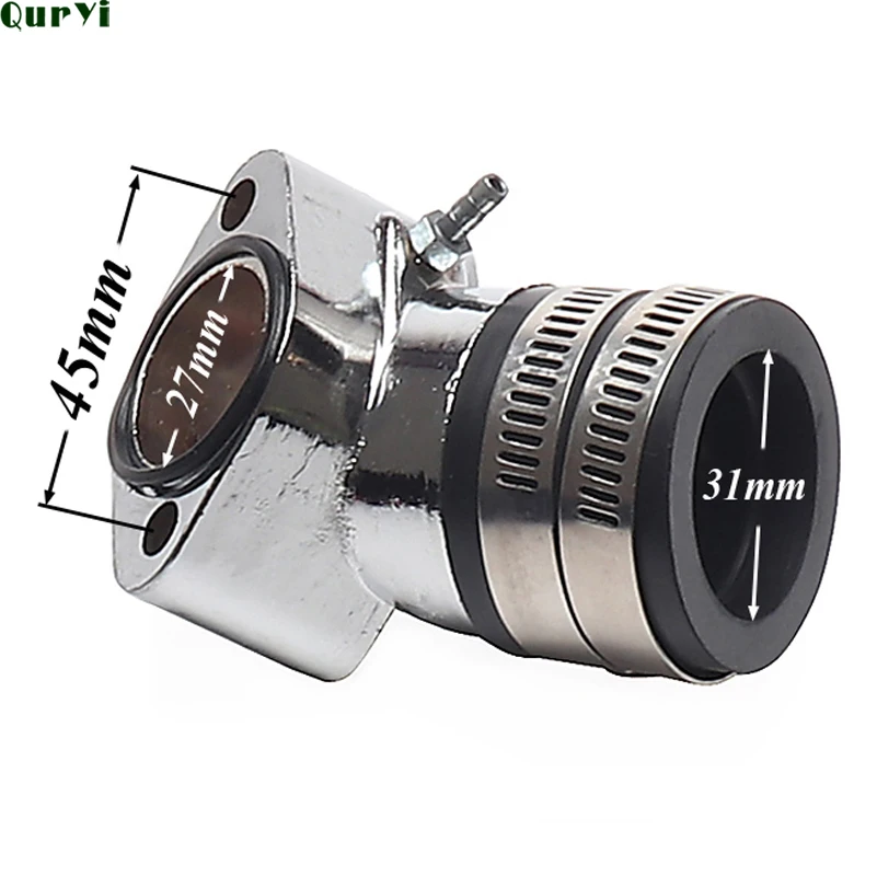 Производительность хромированный сплав впускной коллектор для скутера мопеда GY6