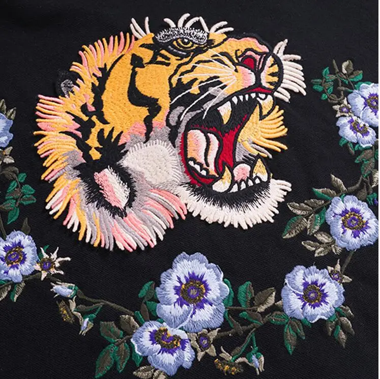 

High New Novelty 2021 Punk High Embroidered tiger rose Fashion Polo Shirts Shirt Hip Hop Skateboard Cotton Polos Top Tee #276