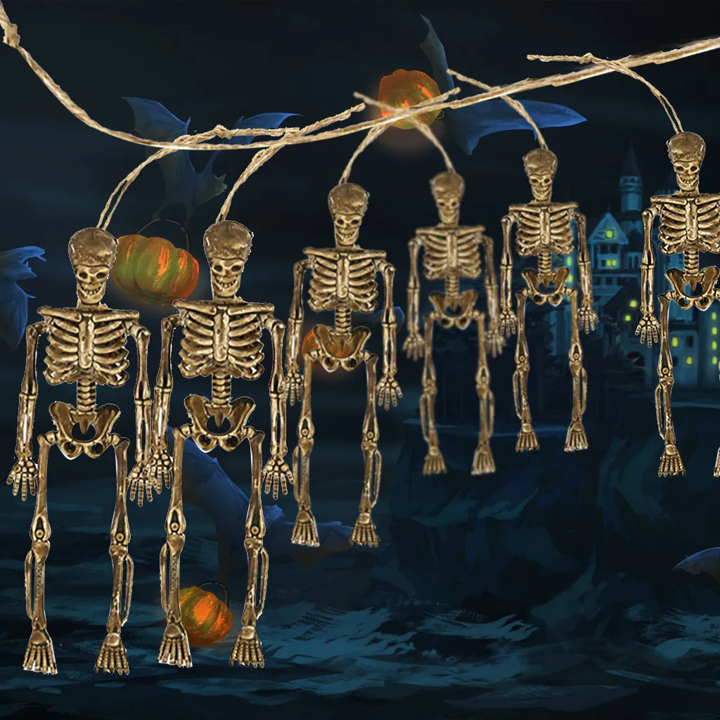 Реквизит для Хэллоуина полноразмерный скелет череп ручной реалистичный