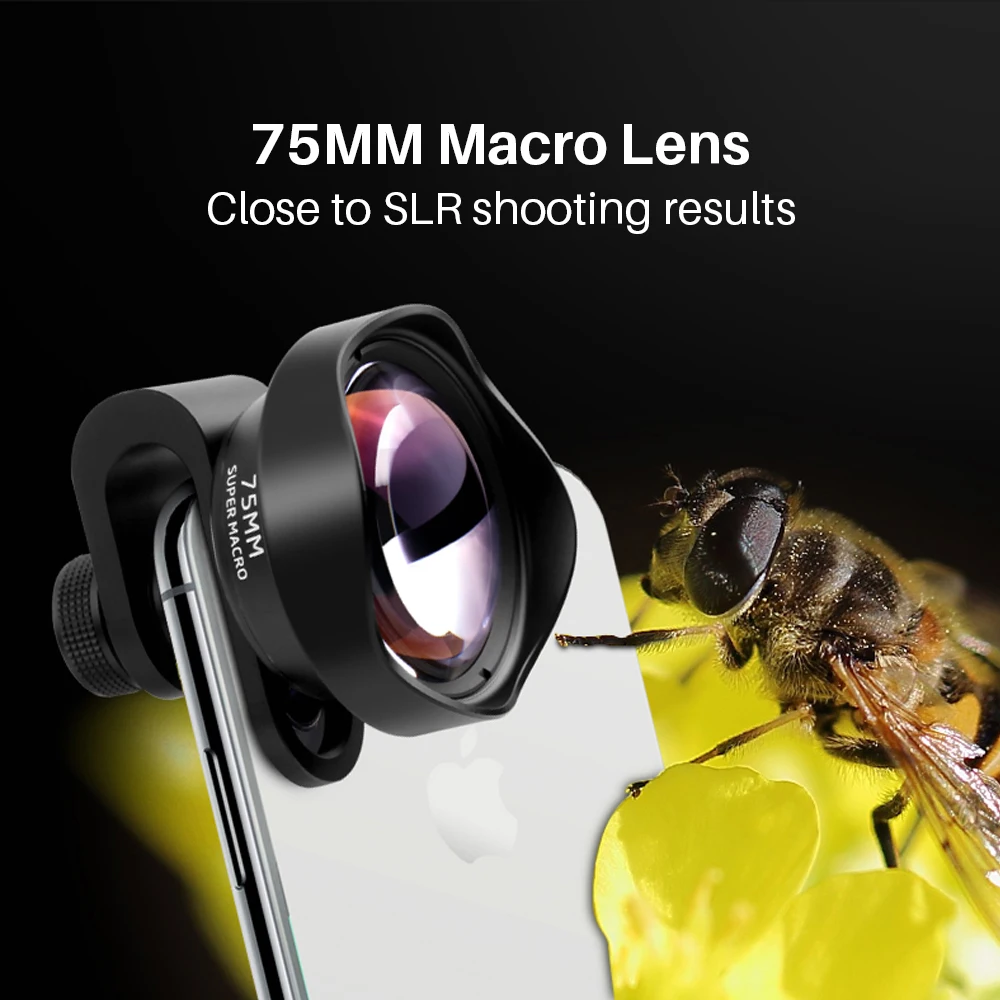 Макрообъектив Ulanzi 75 мм HD без искажений эффект DSLR зажим для iPhone 11 Samsung Huawei Xiaomi