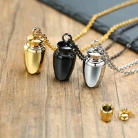 urn for ashes bottle pendant stainless steel bottle cremation necklace for cremation jewelry ashes necklace