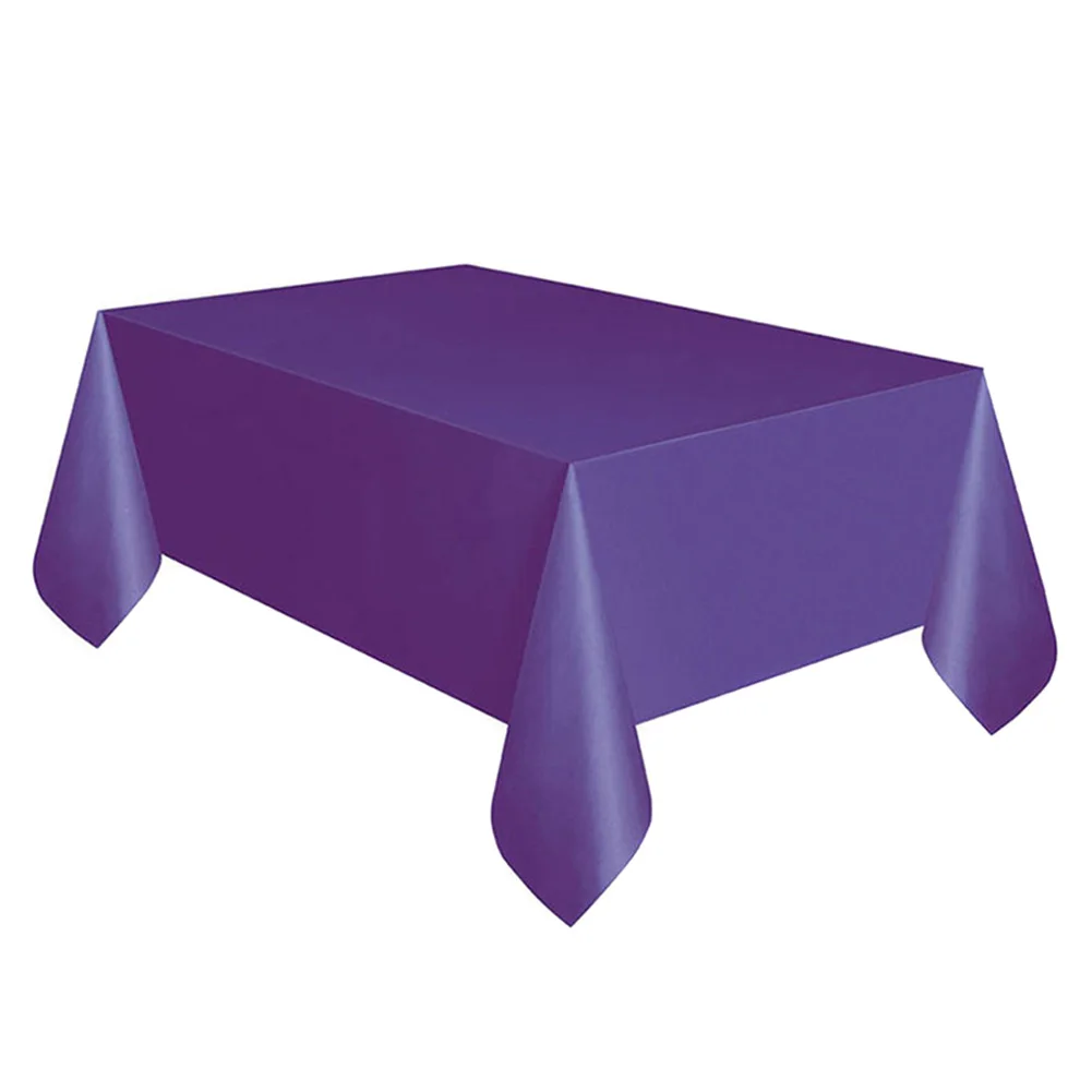 Purple Одноразовая Скатерть Пластиковые банкетные вечерние прямоугольные скатерть для стола 54x72 дюймов Прямая поставка FAS - Цвет: Purple