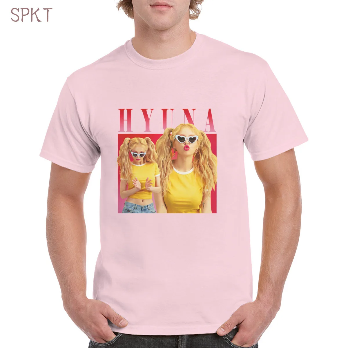 

Hyuna 100%Cotton Rami Said Malek T Shirt Top Harajuku Aesthetic T shirt Oversized clothes Female/Man