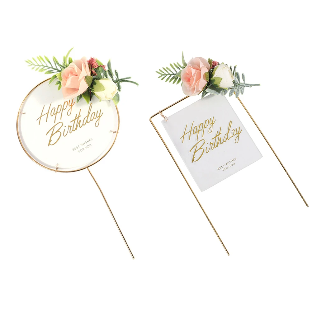 2 шт. Портативный Нежный с днем рождения торт Toper выбирает для капкейка топпера