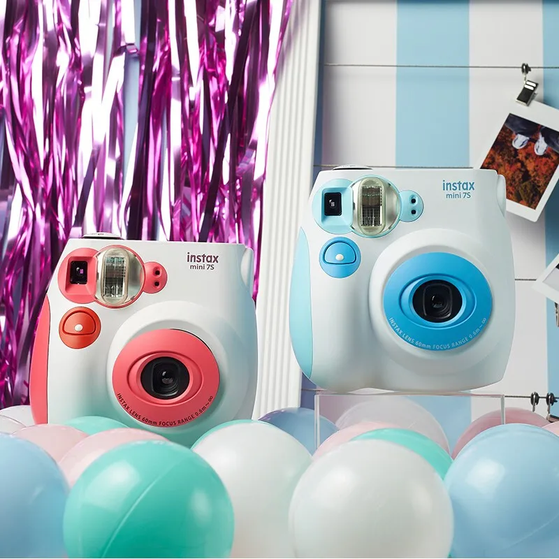 

100%Original Fujifilm/Fuji instax mini 7C/7S One-time imaging mini camera Instant Polaroid Mini7C Gift forChild Birthday Present