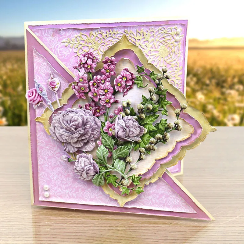 Розы цветы спрей металлические Вырубные штампы и украшения вырубки для